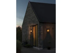 Konstsmide Große LED Außenwandlaterne Schwarz-Messing Mit Klarglas, Höhe 40cm -Bestes Beleuchtungs Geschäft grosse led aussenwandlaterne schwarz messing mit k 5