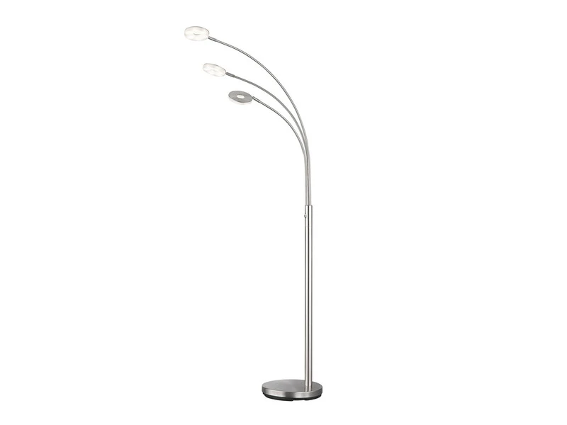 Fischer & Honsel Große LED Bogenlampe DENT Dimmbar Design Silber - Höhe 185cm 4 Fischer & Honsel Große LED Bogenlampe DENT Dimmbar Design Silber - Höhe 185cm – Bild 2