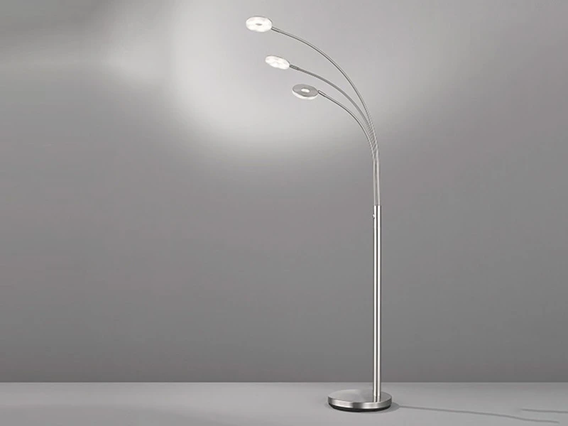 Fischer & Honsel Große LED Bogenlampe DENT Dimmbar Design Silber - Höhe 185cm 5 Fischer & Honsel Große LED Bogenlampe DENT Dimmbar Design Silber - Höhe 185cm – Bild 3