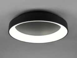 Trio Leuchten Große LED Deckenleuchte GIRONA Schwarz Ø 60 Cm Mit Fernbedienung & Dimmer -Bestes Beleuchtungs Geschäft grosse led deckenleuchte girona schwarz 60 cm mit 1 3