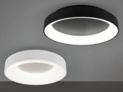 Trio Leuchten Große LED Deckenleuchte GIRONA Schwarz Ø 60 Cm Mit Fernbedienung & Dimmer -Bestes Beleuchtungs Geschäft grosse led deckenleuchte girona schwarz 60 cm mit 1 5