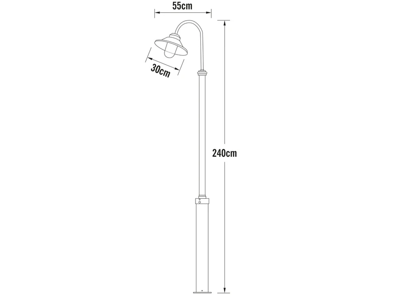 MeineWunschleuchte Große LED Mastleuchte Aus Aluminium Schwarz, Höhe 240cm 5 MeineWunschleuchte Große LED Mastleuchte Aus Aluminium Schwarz, Höhe 240cm – Bild 3