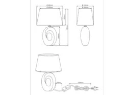 MeineWunschleuchte Große LED Tischleuchte 1 Flammig Keramikfuß Silberfarbig Schirm Weiß Höhe 52cm -Bestes Beleuchtungs Geschäft grosse led tischleuchte 1 flammig keramikfuss silb 3