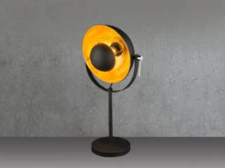 Globo Große LED Tischleuchte Aus Metall Schwarz Gold, Höhe 56,5cm