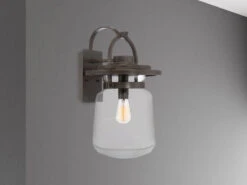 MeineWunschleuchte Große Rustikale LED Außenwandleuchte Aus Aluminium, Höhe 49cm -Bestes Beleuchtungs Geschäft grosse rustikale led aussenwandleuchte aus alumini 2