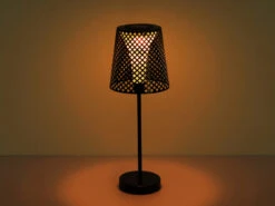 Globo Große Solar Tischleuchte, Metall Schwarz Mit Musterstanzungen Höhe 50cm -Bestes Beleuchtungs Geschäft grosse solar tischleuchte metall schwarz mit muste 2