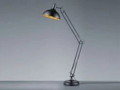 Reality Leuchten Große Stehlampe SALVADOR Metall Schwarz/Gold Höhe 180 Cm -Bestes Beleuchtungs Geschäft grosse stehlampe salvador metall schwarz gold hoeh 2