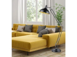 Reality Leuchten Große Stehlampe SALVADOR Metall Schwarz/Gold Höhe 180 Cm -Bestes Beleuchtungs Geschäft grosse stehlampe salvador metall schwarz gold hoeh 4