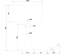 Trio Leuchten Große Tischlampe SABIA Silber Matt Mit Stoffschirm Weiß - Höhe 62cm -Bestes Beleuchtungs Geschäft grosse tischlampe sabia silber matt mit stoffschir 3