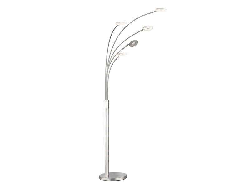 Fischer & Honsel Große XXL LED Bogenlampe DENT Dimmbar Design Silber - Höhe 225cm 4 Fischer & Honsel Große XXL LED Bogenlampe DENT Dimmbar Design Silber - Höhe 225cm – Bild 2