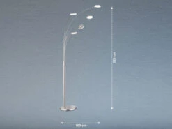 Fischer & Honsel Große XXL LED Bogenlampe DENT Dimmbar Design Silber - Höhe 225cm 10 Fischer & Honsel Große XXL LED Bogenlampe DENT Dimmbar Design Silber - Höhe 225cm -Bestes Beleuchtungs Geschäft grosse xxl led bogenlampe dent dimmbar design silb 3