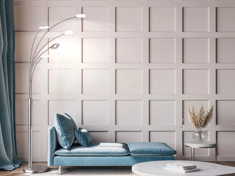 Fischer & Honsel Große XXL LED Bogenlampe DENT Dimmbar Design Silber - Höhe 225cm 3 Fischer & Honsel Große XXL LED Bogenlampe DENT Dimmbar Design Silber - Höhe 225cm