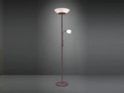 Reality Leuchten Großer Deckenfluter GERRY Mit Flex Leselampe, Rostoptik & Glas Weiß, 180cm -Bestes Beleuchtungs Geschäft grosser deckenfluter gerry mit flex leselampe rost 2