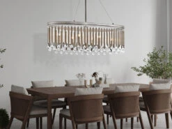 KICHLER Großer Kronleuchter PIPER 6-flammig Mit Filigranem Kristallglas Chrom 92cm Breit