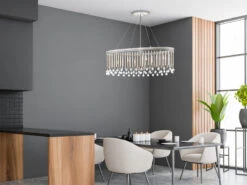 KICHLER Großer Kronleuchter PIPER 6-flammig Mit Filigranem Kristallglas Chrom 92cm Breit -Bestes Beleuchtungs Geschäft grosser kronleuchter piper 6 flammig mit filigrane 29