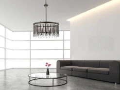 KICHLER Großer Kronleuchter PIPER 6-flammig Mit Filigranem Kristall Glas Braun, Ø 61,6cm -Bestes Beleuchtungs Geschäft grosser kronleuchter piper 6 flammig mit filigrane 4