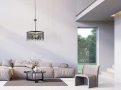 KICHLER Großer Kronleuchter PIPER 6-flammig Mit Filigranem Kristall Glas Braun, Ø 61,6cm -Bestes Beleuchtungs Geschäft grosser kronleuchter piper 6 flammig mit filigrane 6