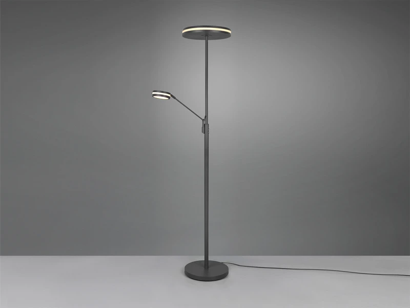 Trio Leuchten Großer LED Deckenfluter FRANKLIN Mit Lesearm, Höhe 181cm, Anthrazit 5 Trio Leuchten Großer LED Deckenfluter FRANKLIN Mit Lesearm, Höhe 181cm, Anthrazit – Bild 3