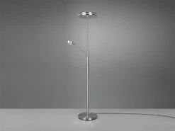 Trio Leuchten Großer LED Deckenfluter FRANKLIN Mit Lesearm, Höhe 181cm, Silber -Bestes Beleuchtungs Geschäft grosser led deckenfluter franklin mit lesearm hoeh 20