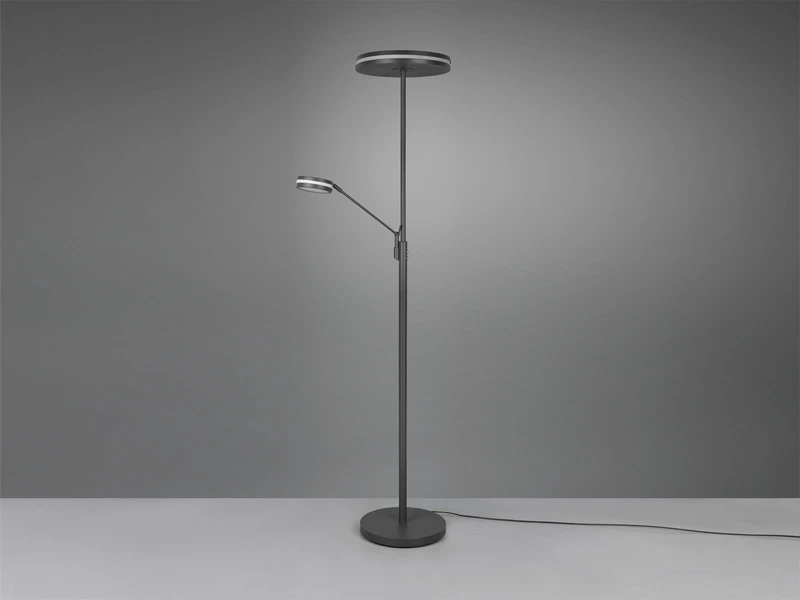 Trio Leuchten Großer LED Deckenfluter FRANKLIN Mit Lesearm, Höhe 181cm, Anthrazit 11 Trio Leuchten Großer LED Deckenfluter FRANKLIN Mit Lesearm, Höhe 181cm, Anthrazit – Bild 9
