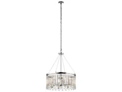 MeineWunschleuchte Großer LED Kronleuchter 6-flammig Mit Filigranem Kristall Glas Chrom, Ø 61,6cm -Bestes Beleuchtungs Geschäft grosser led kronleuchter 6 flammig mit filigranem 1 1