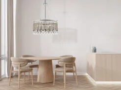 MeineWunschleuchte Großer LED Kronleuchter 6-flammig Mit Filigranem Kristall Glas Chrom, Ø 61,6cm -Bestes Beleuchtungs Geschäft grosser led kronleuchter 6 flammig mit filigranem 1 7