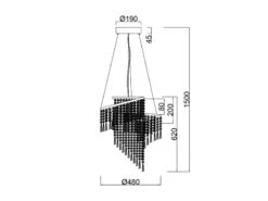 Reality Leuchten Großer LED Kronleuchter POMP Mit Acryl Kristallbehang Und Fernbedienung Ø 48cm -Bestes Beleuchtungs Geschäft grosser led kronleuchter pomp mit acryl kristallbe 8