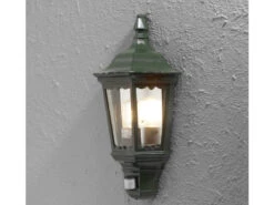 Konstsmide Grüne Wandleuchte Halbschale Mit Bewegungsmelder, FIRENZE Aluminium