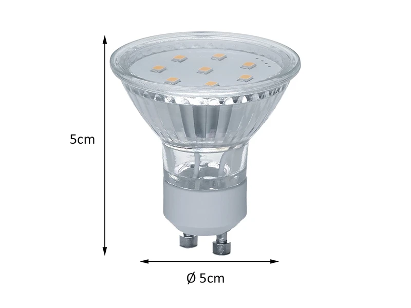 Reality Leuchten GU10 LED 5er SET, 3 Watt 250 Lumen 3000 Kelvin Warmweiß, Ø5cm - Nicht Dimmbar 5 Reality Leuchten GU10 LED 5er SET, 3 Watt 250 Lumen 3000 Kelvin Warmweiß, Ø5cm - Nicht Dimmbar – Bild 3