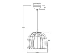 Reality Leuchten Hängeleuchte WOOD Mit Lampenschirm Aus Naturholz Lamellen, Ø30cm -Bestes Beleuchtungs Geschäft haengeleuchte wood mit lampenschirm aus naturholz 1 5