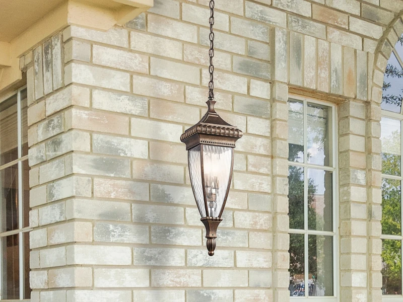 KICHLER Historische Außen Hängeleuchte VENETIAN RAIN, Bronze Ø18cm 3 KICHLER Historische Außen Hängeleuchte VENETIAN RAIN, Bronze Ø18cm