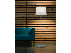Trio Leuchten Höhenverstellbare LED Stehleuchte Mit Stylishem Stoffschirm, Weiß Silber -Bestes Beleuchtungs Geschäft hoehenverstellbare led stehleuchte mit stylishem s 7