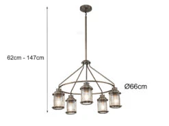 KICHLER Industrial Pendelleuchte ASHLAND BAY Für Innen & Außen, Bronze Ø66cm -Bestes Beleuchtungs Geschäft industrial pendelleuchte ashland bay fuer innen au 9