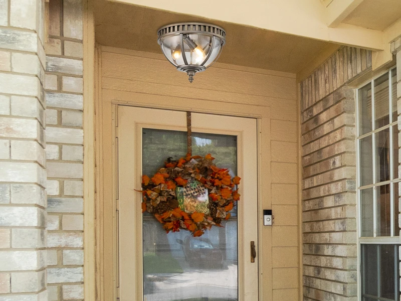 KICHLER Jugendstil Deckenleuchte HALLERON Für Innen & Außen, Bronze Ø30,5cm 7 KICHLER Jugendstil Deckenleuchte HALLERON Für Innen & Außen, Bronze Ø30,5cm – Bild 5