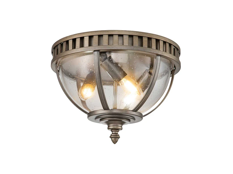 KICHLER Jugendstil Deckenleuchte HALLERON Für Innen & Außen, Bronze Ø30,5cm 4 KICHLER Jugendstil Deckenleuchte HALLERON Für Innen & Außen, Bronze Ø30,5cm – Bild 2