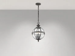 KICHLER Jugendstil Pendelleuchte HALLERON Für Innen & Außen, Anthrazit Ø30,5cm -Bestes Beleuchtungs Geschäft jugendstil pendelleuchte halleron fuer innen ausse 13