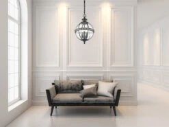 KICHLER Jugendstil Pendelleuchte HALLERON Für Innen & Außen, Anthrazit Ø30,5cm -Bestes Beleuchtungs Geschäft jugendstil pendelleuchte halleron fuer innen ausse 15