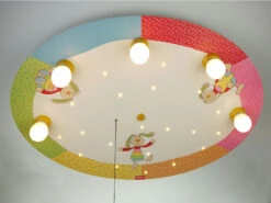 Niermann Kinder Deckenleuchte Mit Bunten Häschen Zugschalter Für LED-Schlummerlicht -Bestes Beleuchtungs Geschäft kinder deckenleuchte mit bunten haeschen zugschalt 3