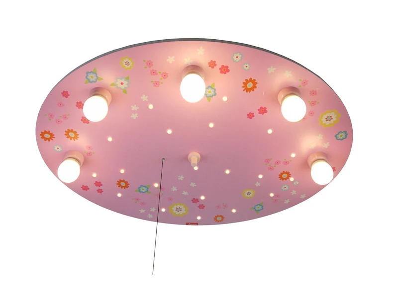 Niermann Kinder Deckenleuchte Mit Vielen Bunten Blumen Zugschalter Für LED-Schlummerlicht 6 Niermann Kinder Deckenleuchte Mit Vielen Bunten Blumen Zugschalter Für LED-Schlummerlicht – Bild 4