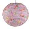 Niermann Kinder Papierlampe BLÜMCHEN Muster Lampenschirm Ø40cm Mit Aufhängung & LED Licht