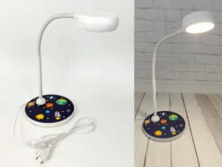Niermann Kinder Schreibtischlampe WELTALL Mit Flexarm Zum Lesen, Höhe 43cm