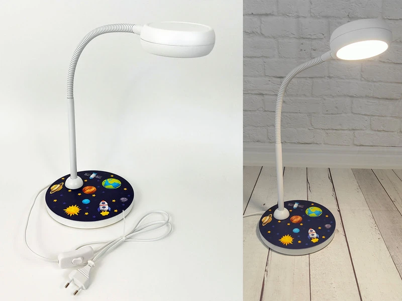 Niermann Kinder Schreibtischlampe WELTALL Mit Flexarm Zum Lesen, Höhe 43cm 3 Niermann Kinder Schreibtischlampe WELTALL Mit Flexarm Zum Lesen, Höhe 43cm