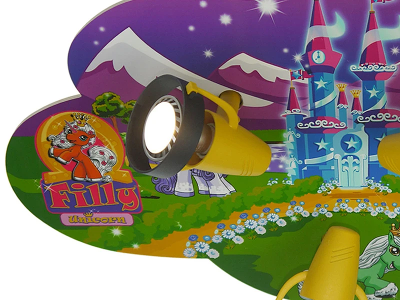 Niermann Kinderzimmer Deckenleuchte Einhorn Filly, 3-flammig, Schwenkbare Spots 4 Niermann Kinderzimmer Deckenleuchte Einhorn Filly, 3-flammig, Schwenkbare Spots – Bild 2