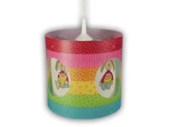 Niermann Kinderzimmer Deckenleuchte Lampenschirm Drehend Motiv Rabbit – Tolle Lichteffeke