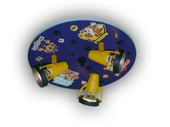 Niermann Kinderzimmer Deckenstrahler Ø35cm PAW PATROL, 3 Flammig, Schwenkbare Spots, Blau
