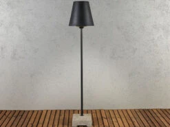 MeineWunschleuchte Klassische LED Außenstehleuchte Aus Aluminium, Höhe 130cm, Schwarz