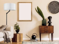 Trio Leuchten Klassische Stehleuchte CASSIO Schwarz Mit Stoffschirm In Weiß - Höhe 158cm -Bestes Beleuchtungs Geschäft klassische stehleuchte cassio schwarz mit stoffsch 6