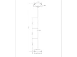 MeineWunschleuchte Klassischer LED Deckenfluter Silbergrau, Höhe 180cm -Bestes Beleuchtungs Geschäft klassischer led deckenfluter silbergrau hoehe 180c 3