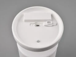 MeineWunschleuchte Kleine Akku Tischleuchte 2er SET Weiß, Solar & USB Aufladbar,Höhe 20cm -Bestes Beleuchtungs Geschäft kleine akku tischleuchte 2er set weiss solar usb a 5