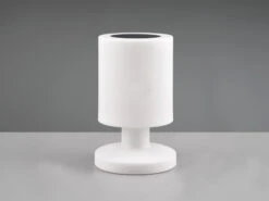 Reality Leuchten Kleine Akku Tischleuchte SILVA Weiß, Solar & USB Aufladbar,Höhe 20cm -Bestes Beleuchtungs Geschäft kleine akku tischleuchte silva weiss solar usb auf 6